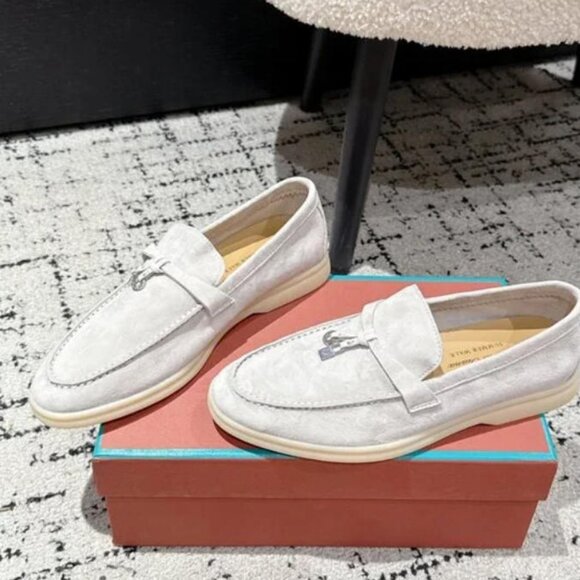 Loro Piana Shoes - Loro Piana Women's Cream Loafers - Authentic & Brand New with Box